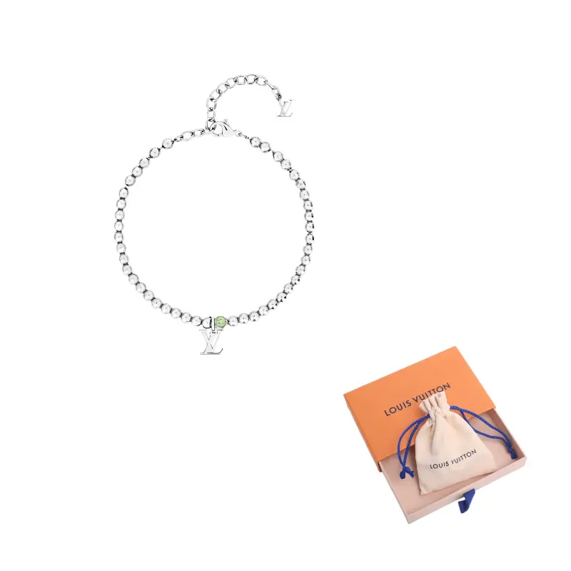 

LOUIS VUITTON Браслет Nano Beads Metal Crystal для мужчин, серебряный