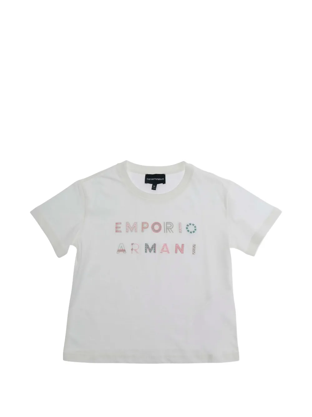 

Футболка с вышивкой Emporio Armani Kids, белый