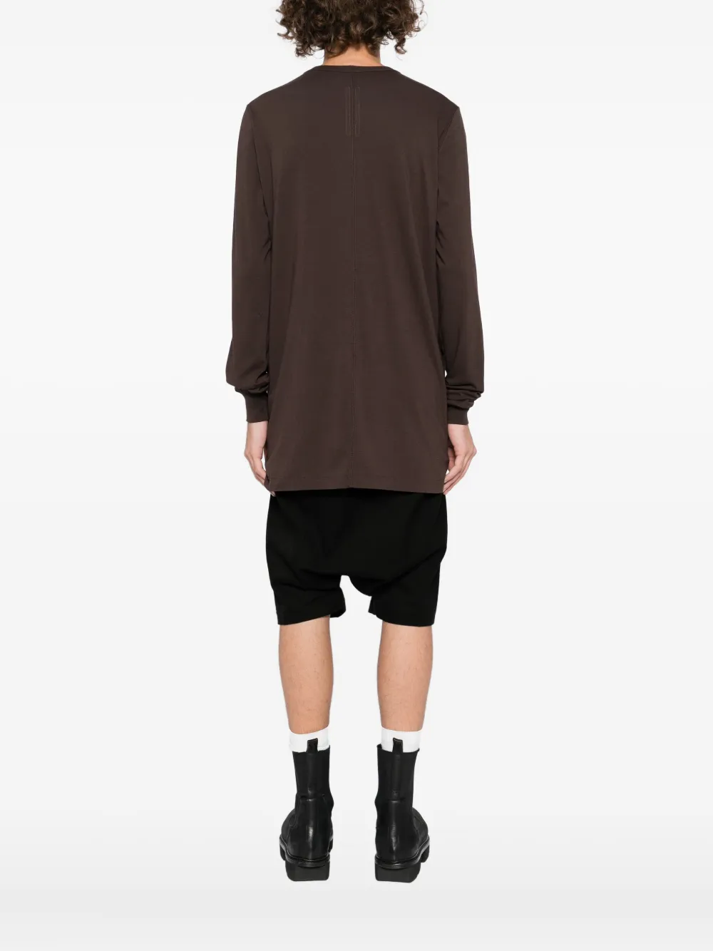 Футболка с круглым вырезом Rick Owens, коричневый — фото 3