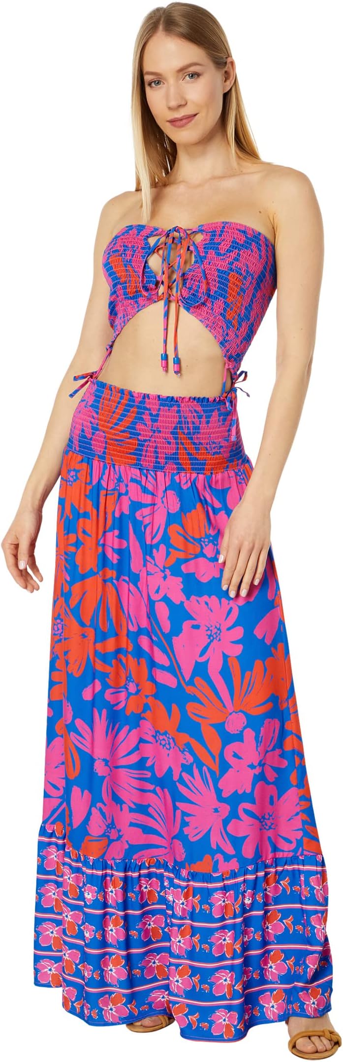 

Платье Maaji Coneflower Maleah Convertible Long Dress, розовый