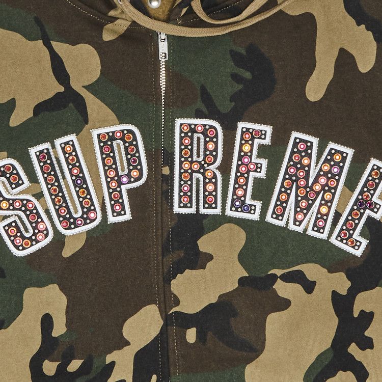 Толстовка Supreme x B.B. Simon Zip Up Hooded Sweatshirt, Woodland Camo — фото 3