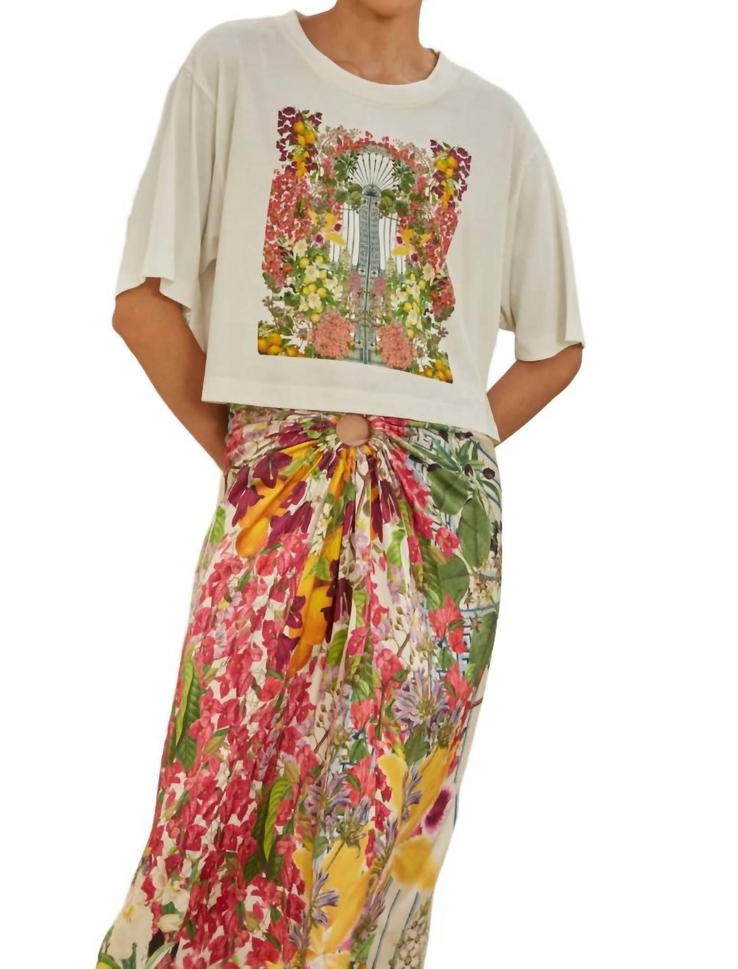 

Футболка Greek Portal с цветочным принтом CAROLINA K, цвет floral