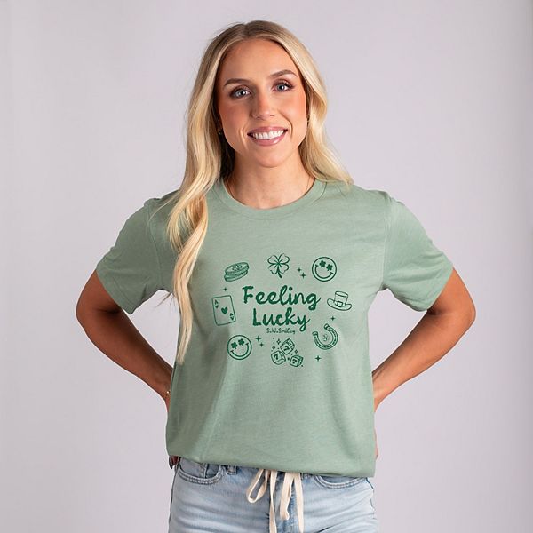 

Футболка с принтом SWSmiley feeling lucky Simply Sage Market, Sage, Зеленый, Футболка с принтом SWSmiley feeling lucky Simply Sage Market, Sage