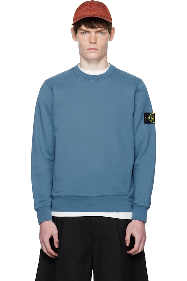 

6100060 худи из органического хлопка флис Stone Island, синий