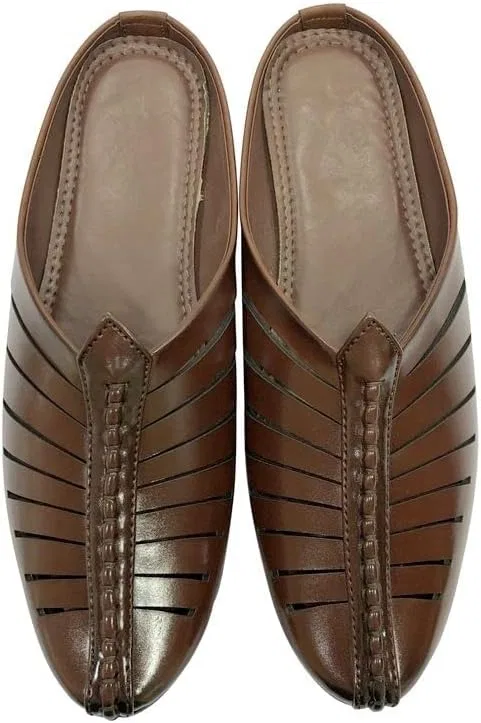 Мужские мокасины Punjabi Jutti Brown Step n Style — фото 3