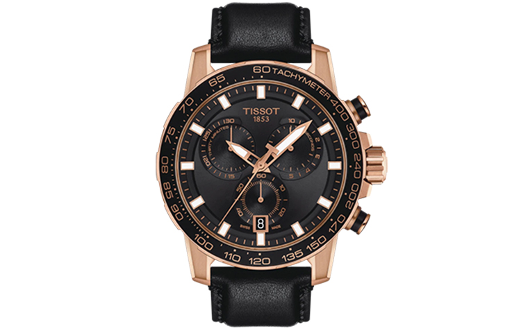 

TISSOT Часы Speedy Series Quartz Movement Men's Watch Watch 45.5mm Black Dial Stainless Steel Case, Black Dial