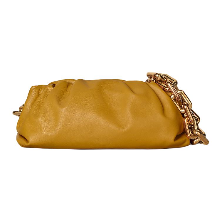 

Bottega Veneta Женская клатч из коровьей кожи охры