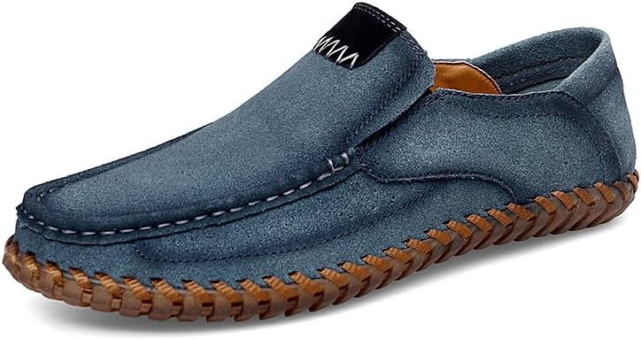 

Мужские повседневные ретро туфли из кожи, мужские слипоны, размеры 39-47 Sfwarmart, синий
