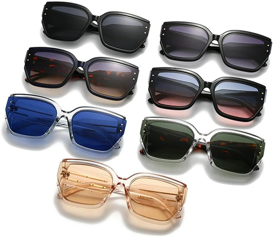 

Солнцезащитные очки Laureles Oversized Square Punk Shield Sunglasses для женщин и мужчин, винтажные очки для вождения, для женщин и для отдыха на природе, C4