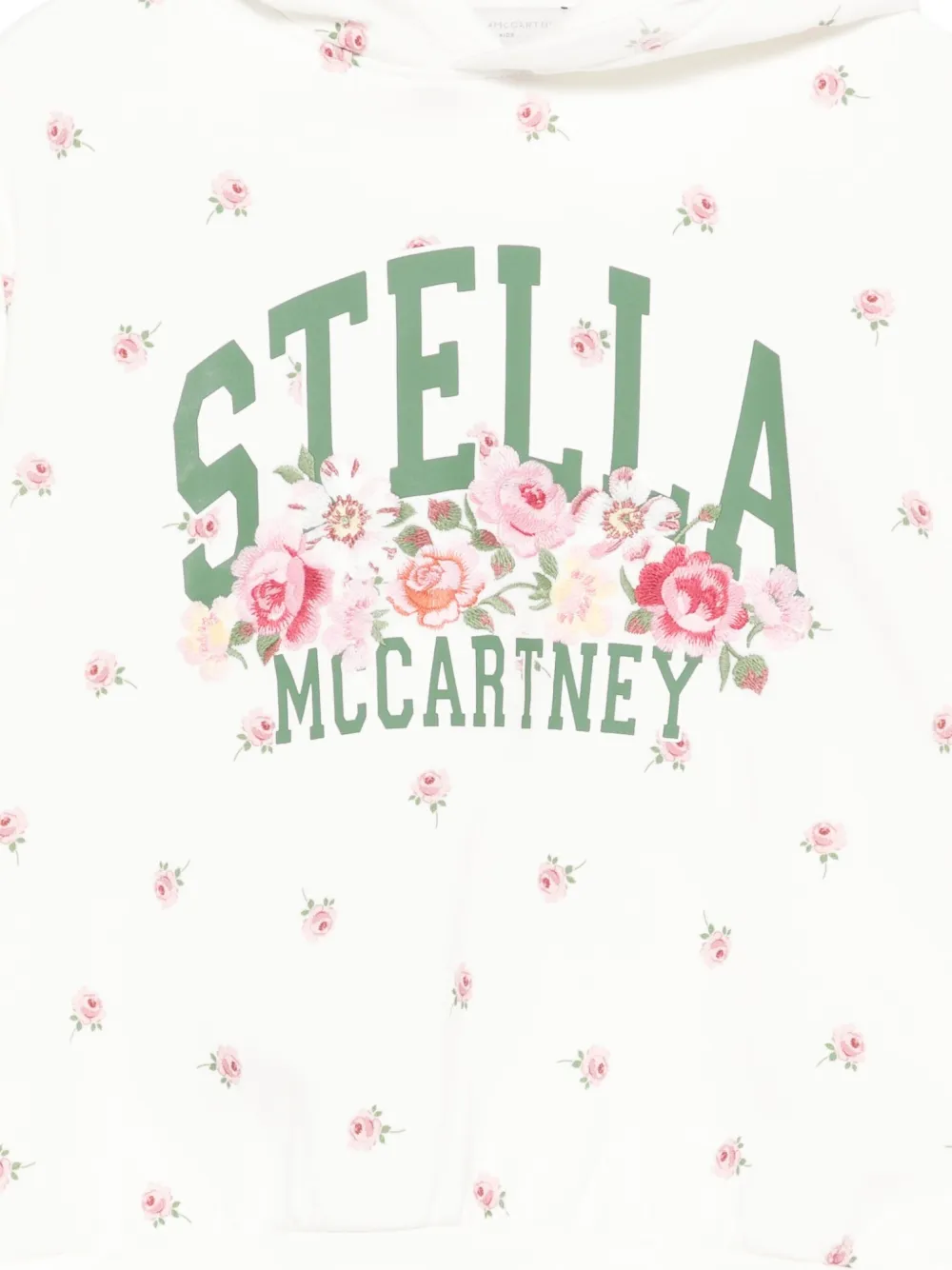 Толстовка Floral-print hooded top Stella McCartney Kids, белый — фото 3