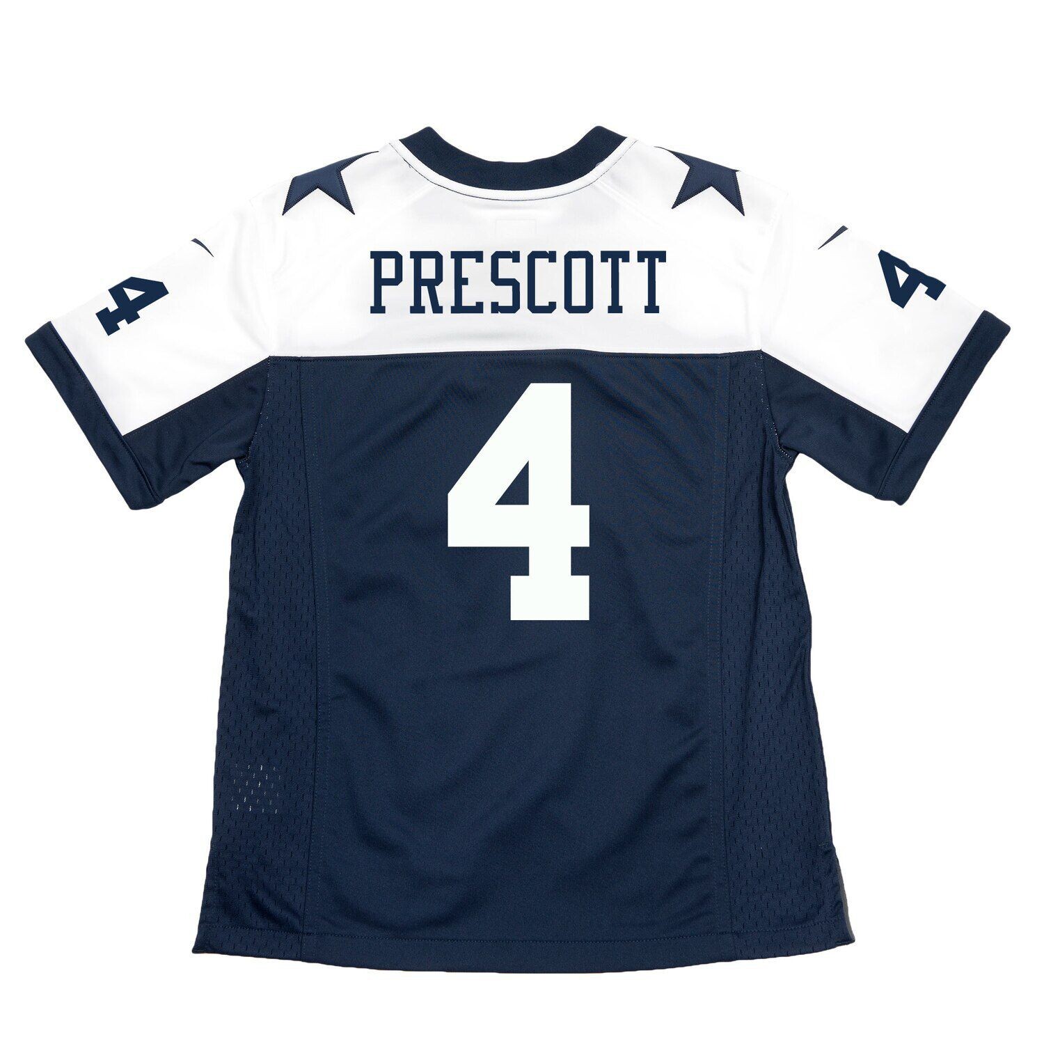 Молодежный игровой трикотаж Nike Dak Prescott Navy Dallas Cowboys Throwback Game Nike — фото 3