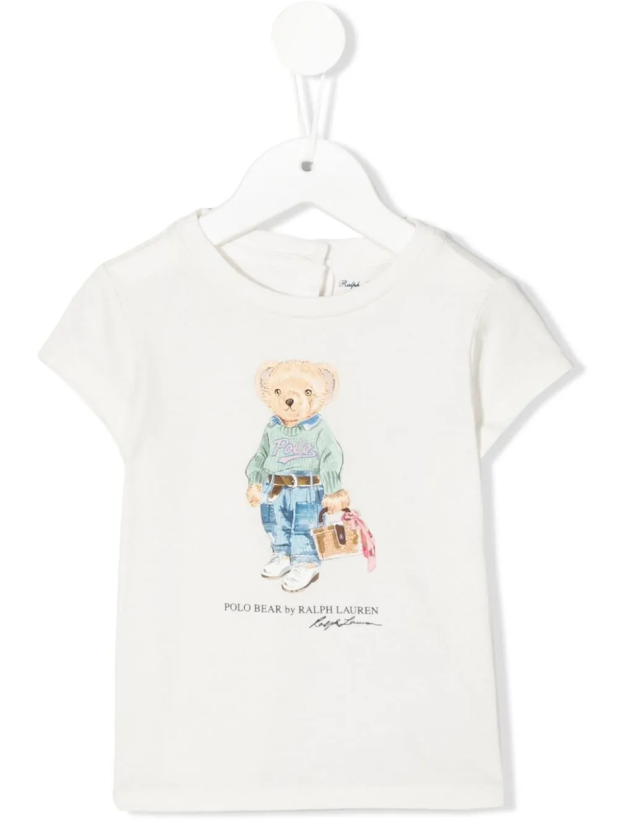 

POLO RALPH LAUREN KIDS футболка с принтом Polo Bear, белый