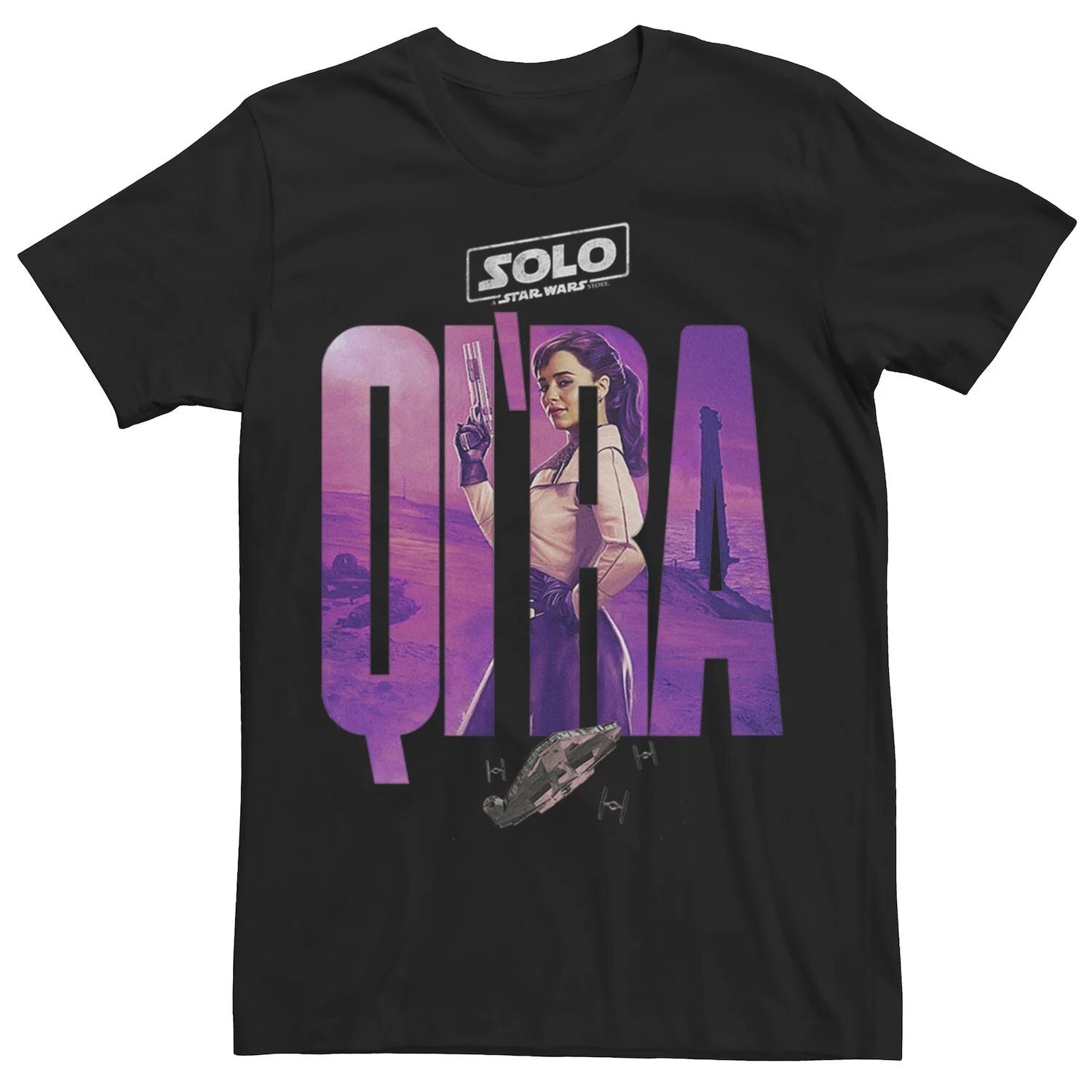 

Мужская футболка Han Solo Movie Qi'ra с буквенным принтом Star Wars