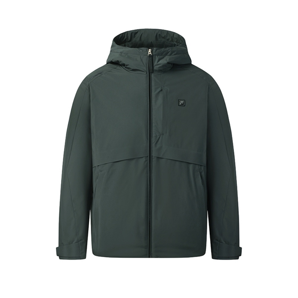 

FILA Белая пуховая куртка мужская тёмная бледно-зелёная, Dark Blanched Green
