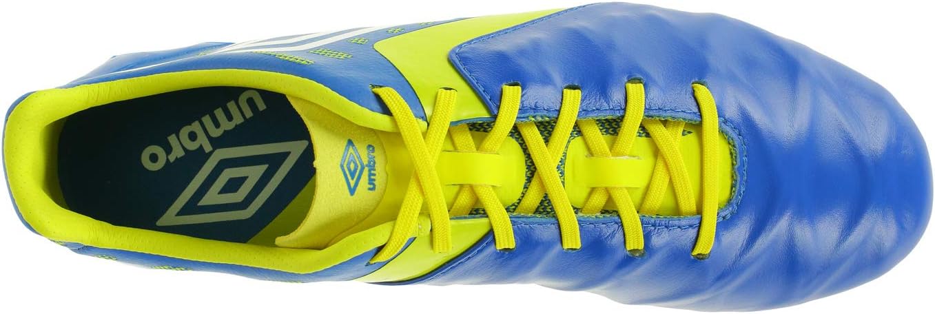 Футбольные бутсы Umbro Medusae II Pro для мужчин, для твердого грунта, варианты цвета, синий/белый/желтый — фото 4