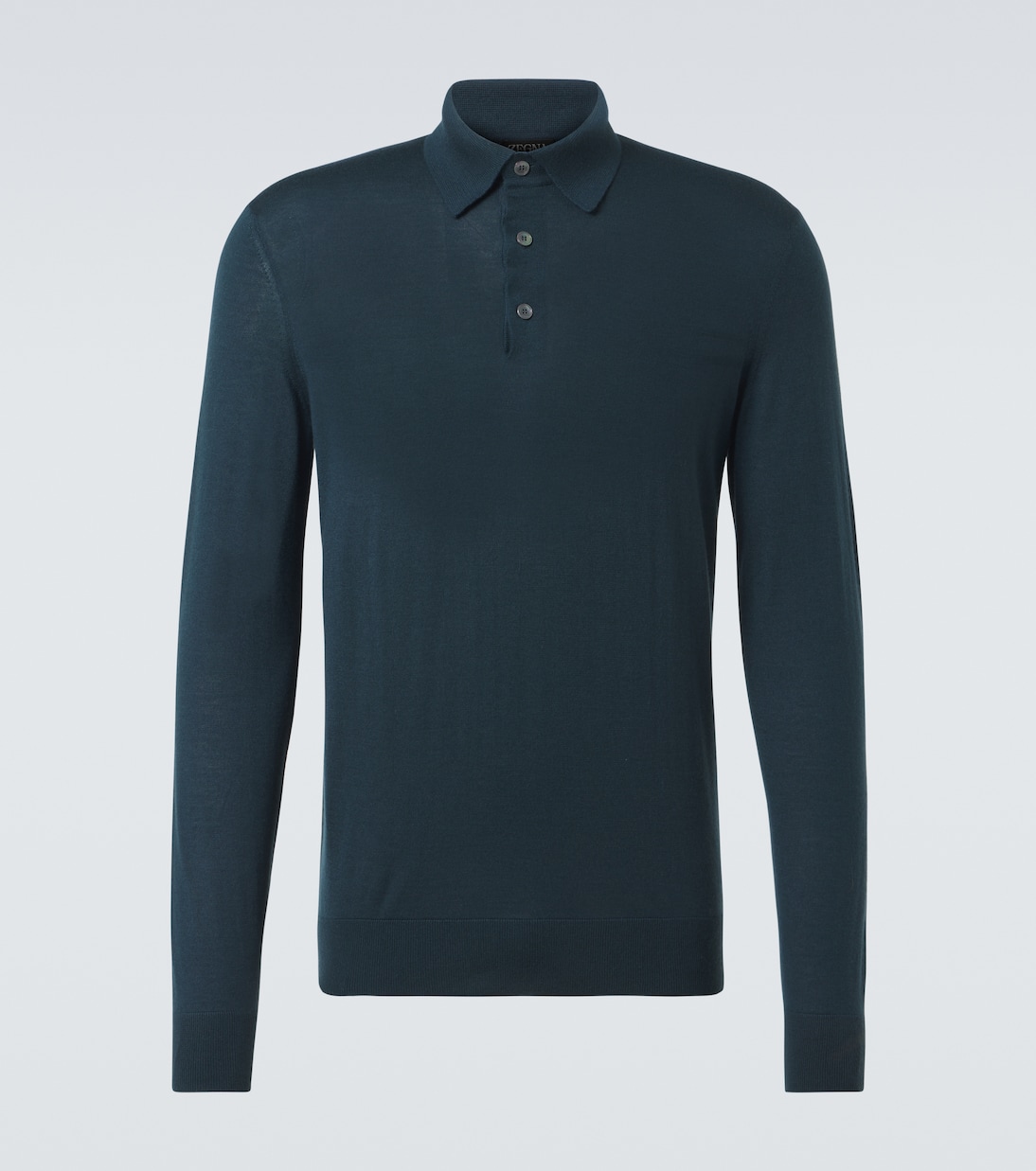 

Кашемировая и шёлковая поло Zegna, темно-синий