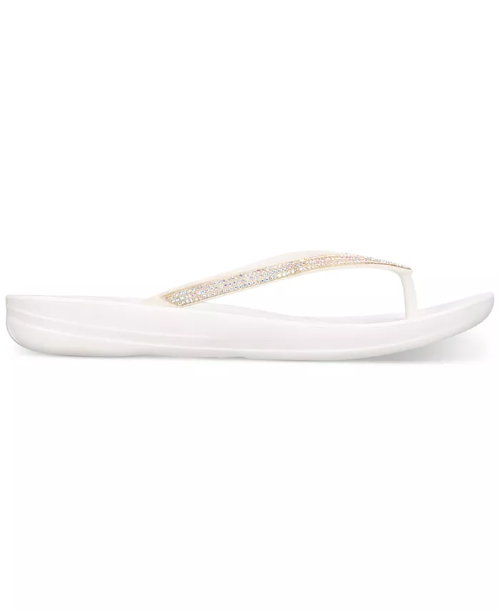 Женские босоножки-вьетнамки Iqushion Sparkle FitFlop, белый — фото 2