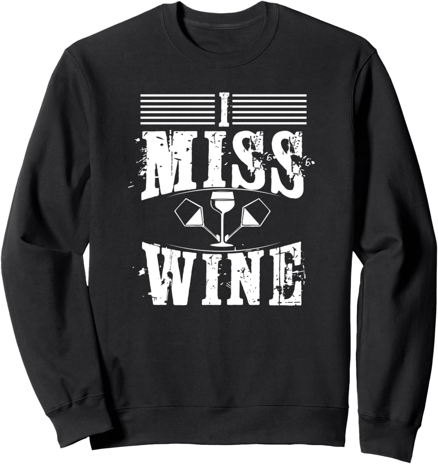 

Я скучаю по вину - Забавная толстовка для любителей вина Miss Wine, черный