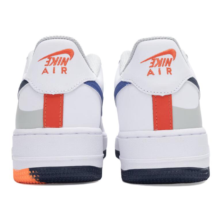 Кроссовки Air Force 1 Low LV8 Upside Down GS Nike, белый/серый/синий/зеленый/оранжевый — фото 4