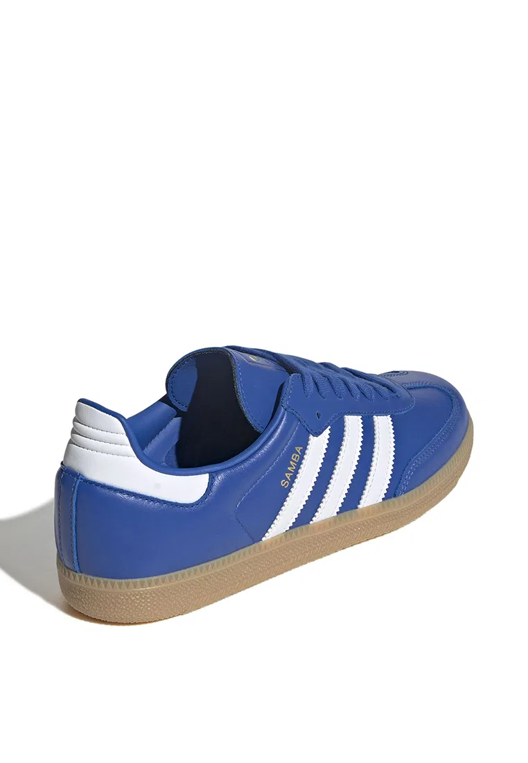 Кроссовки, низкие, Samba OG, Adidas, белый/синий — фото 3