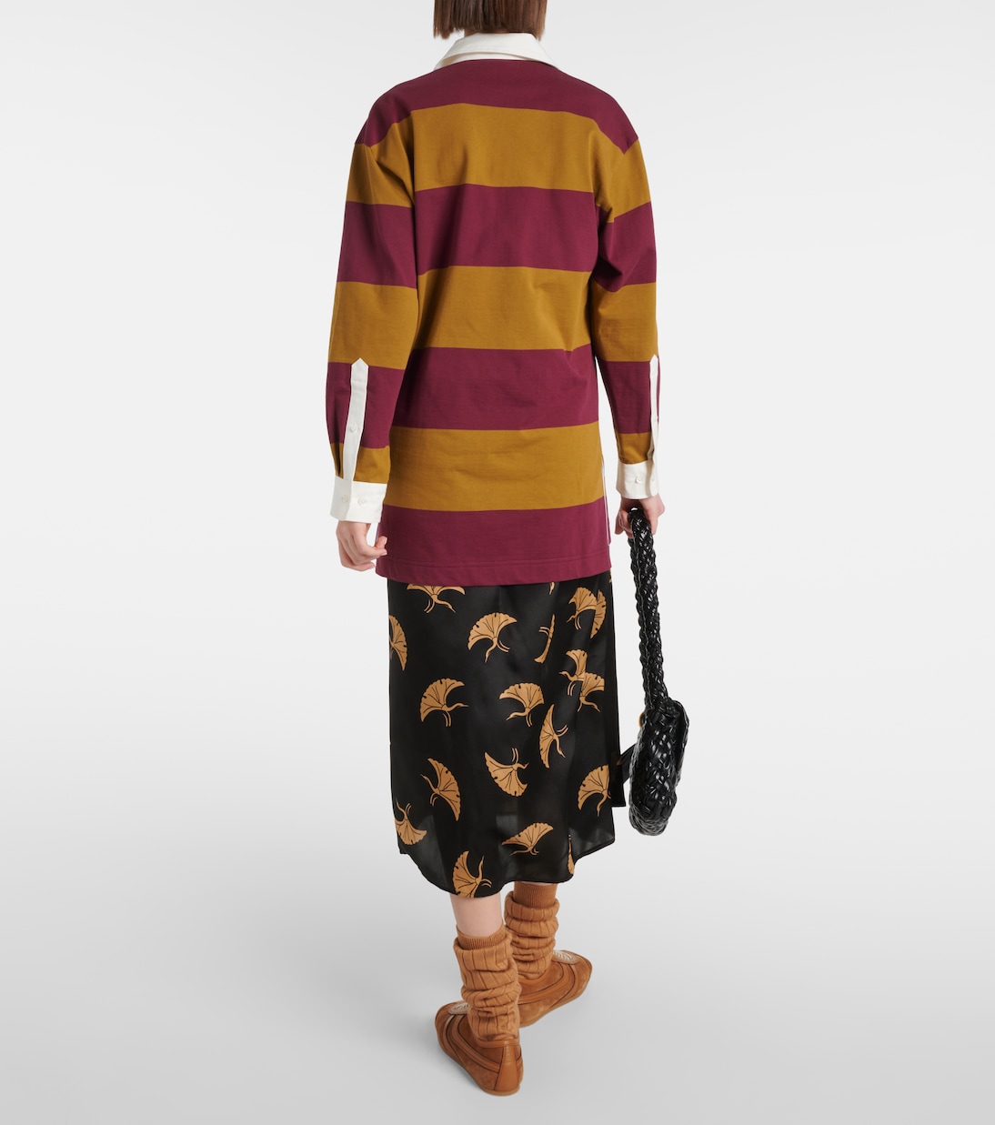 Толстовка из хлопковой смеси с цветными блоками Dries Van Noten, Mustard — фото 3