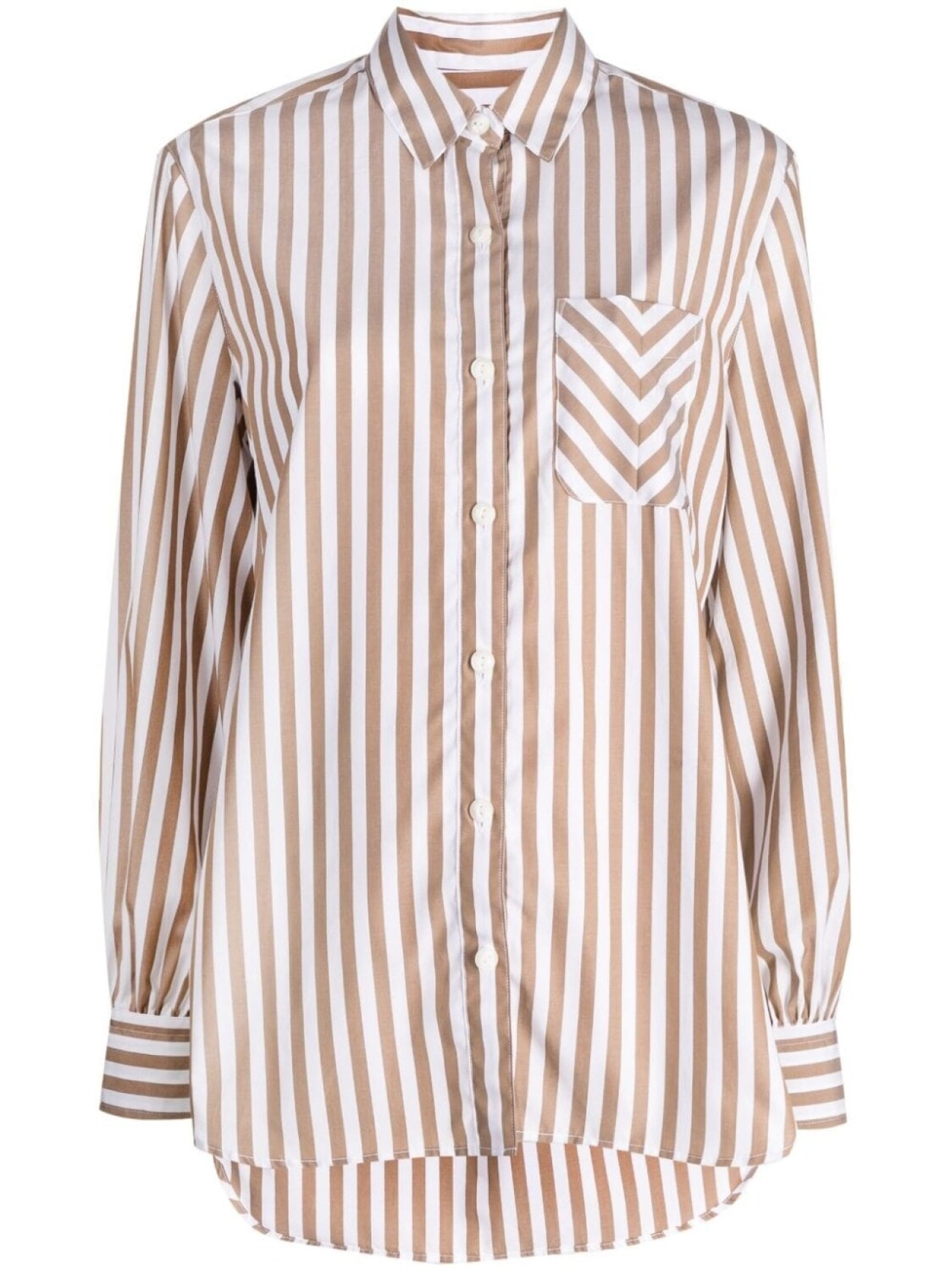

Полосатая рубашка с длинными рукавами Rag & bone, коричневый
