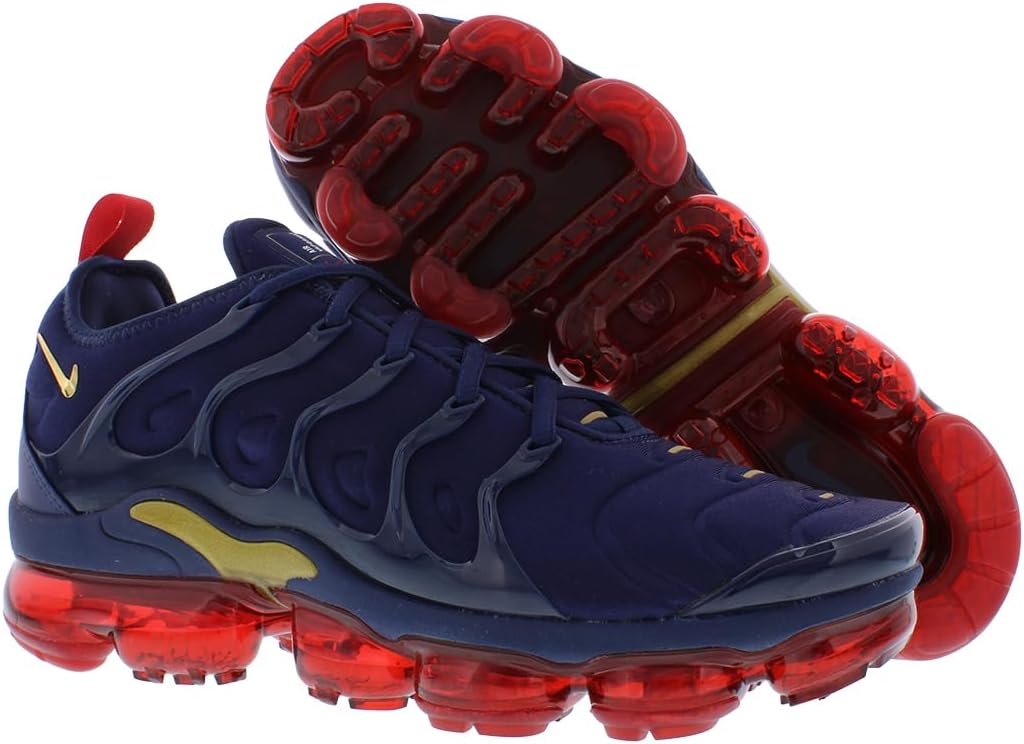 Мужские кроссовки Nike Air Vapormax Plus, черный/синий/золотой — фото 2