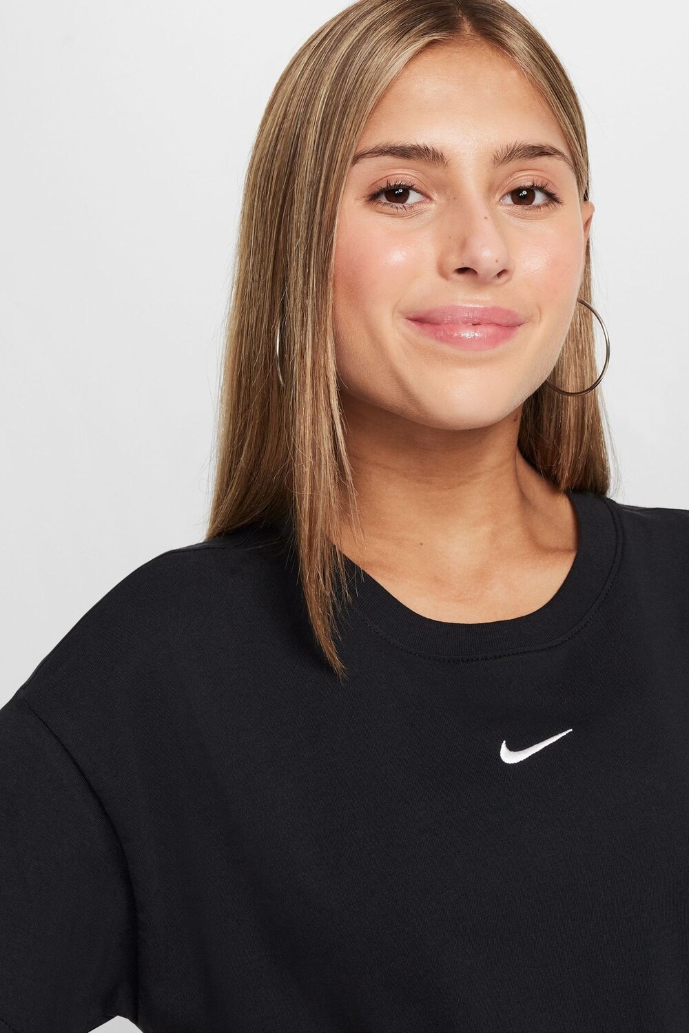 Спортивная свободная футболка из 100% хлопка Nike, черный — фото 3