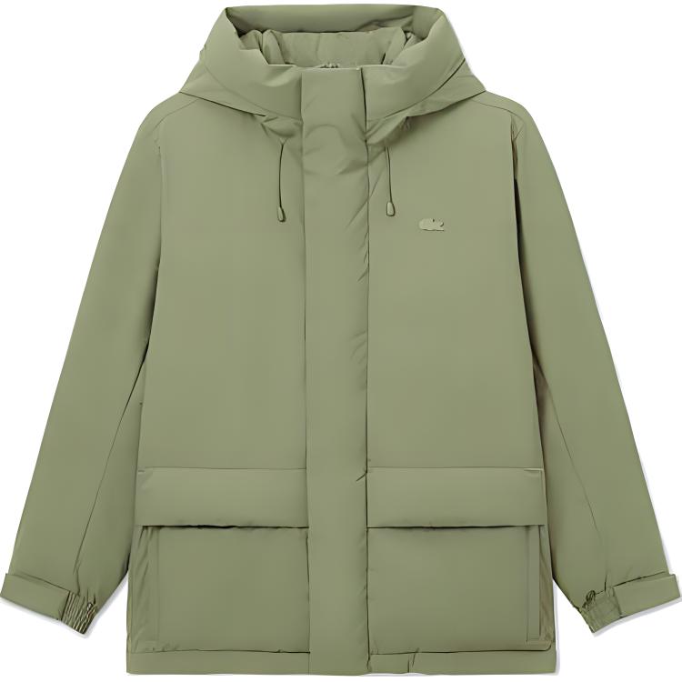 

LACOSTE Мужская пуховая куртка цвета хаки, Khaki Green