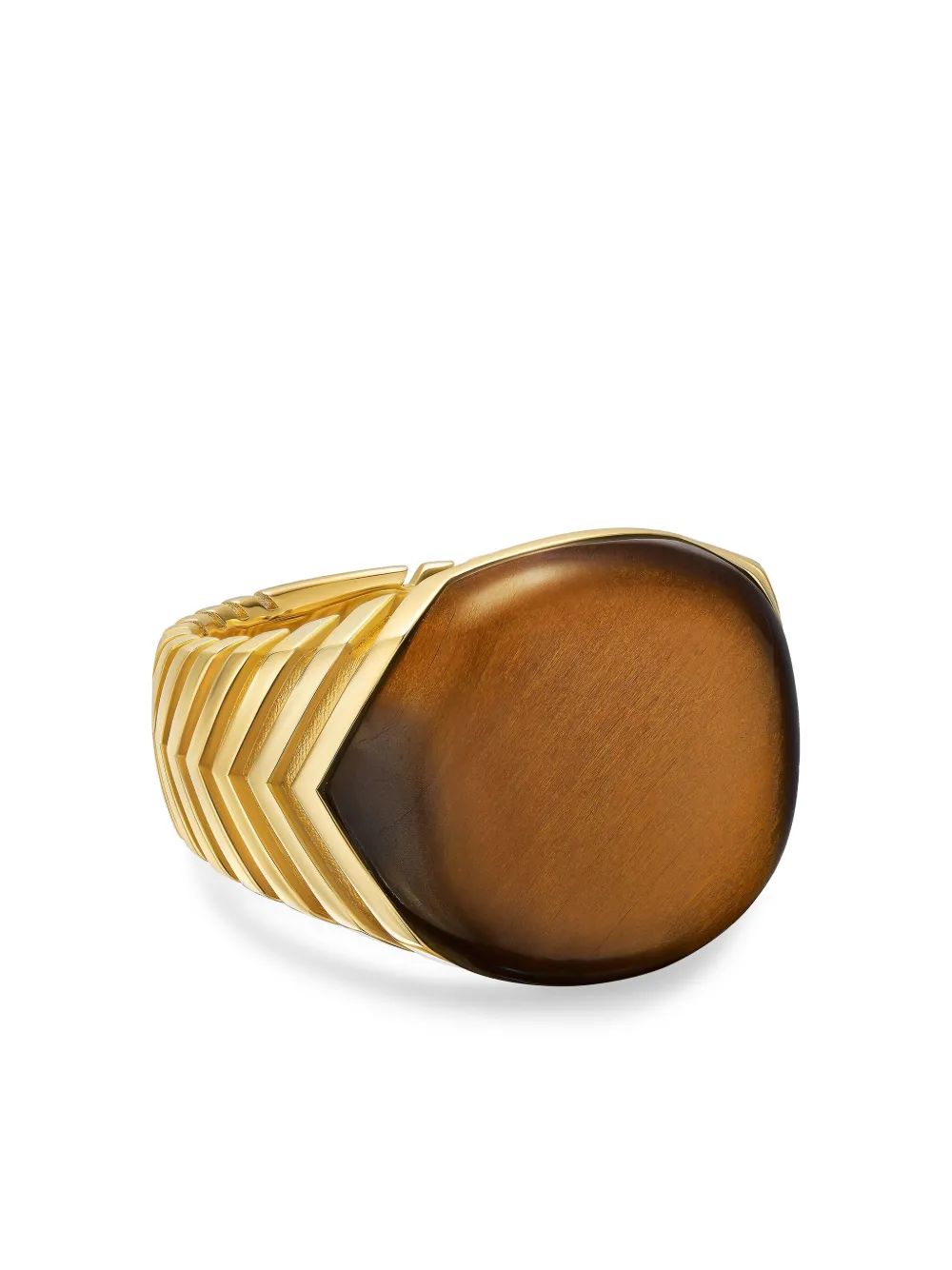 

Перстень из желтого золота с тигровым глазом David Yurman, золотой