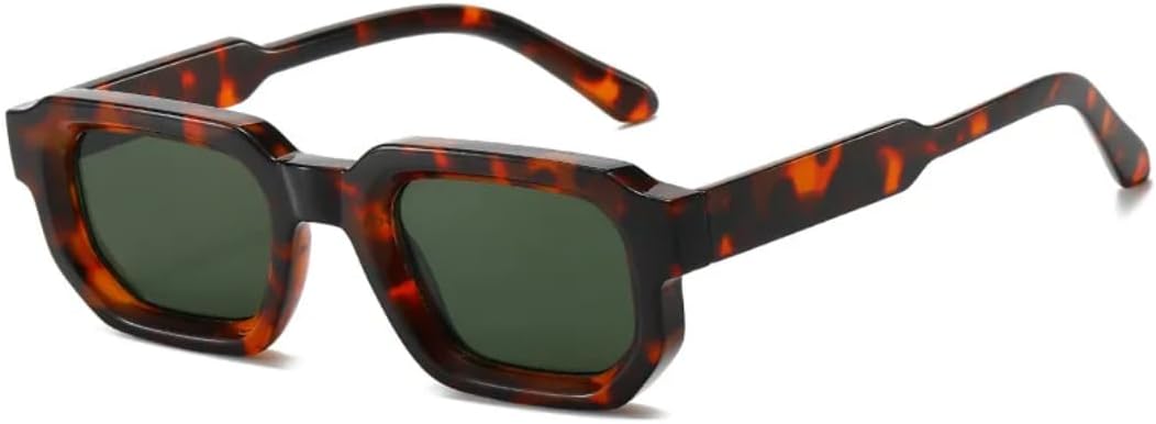 

Солнцезащитные очки с защитой UV400 | Панк, синий чай, маленькая оправа | для женщин и мужчин, для занятий спортом на открытом воздухе и путешествий DSVIGF, Leopard Dark Green