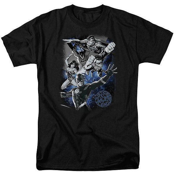 

Футболка с коротким рукавом Justice League of America Galactic Attack Nebula для взрослых Licensed Character