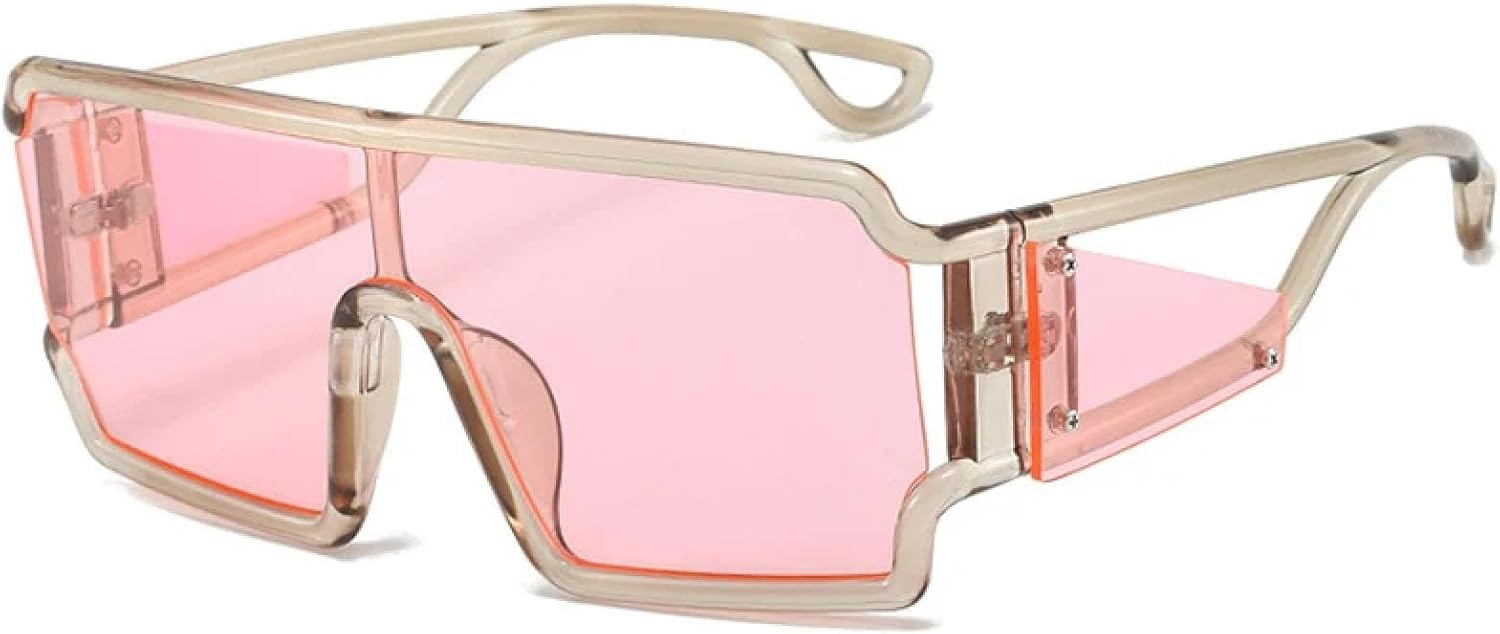 

Модные солнцезащитные очки большого размера с ажурной оправой, цельные, для женщин и мужчин, классические, для активного отдыха, вождения и путешествий, с защитой от УФ-излучения UV400 generic, Tea Pink