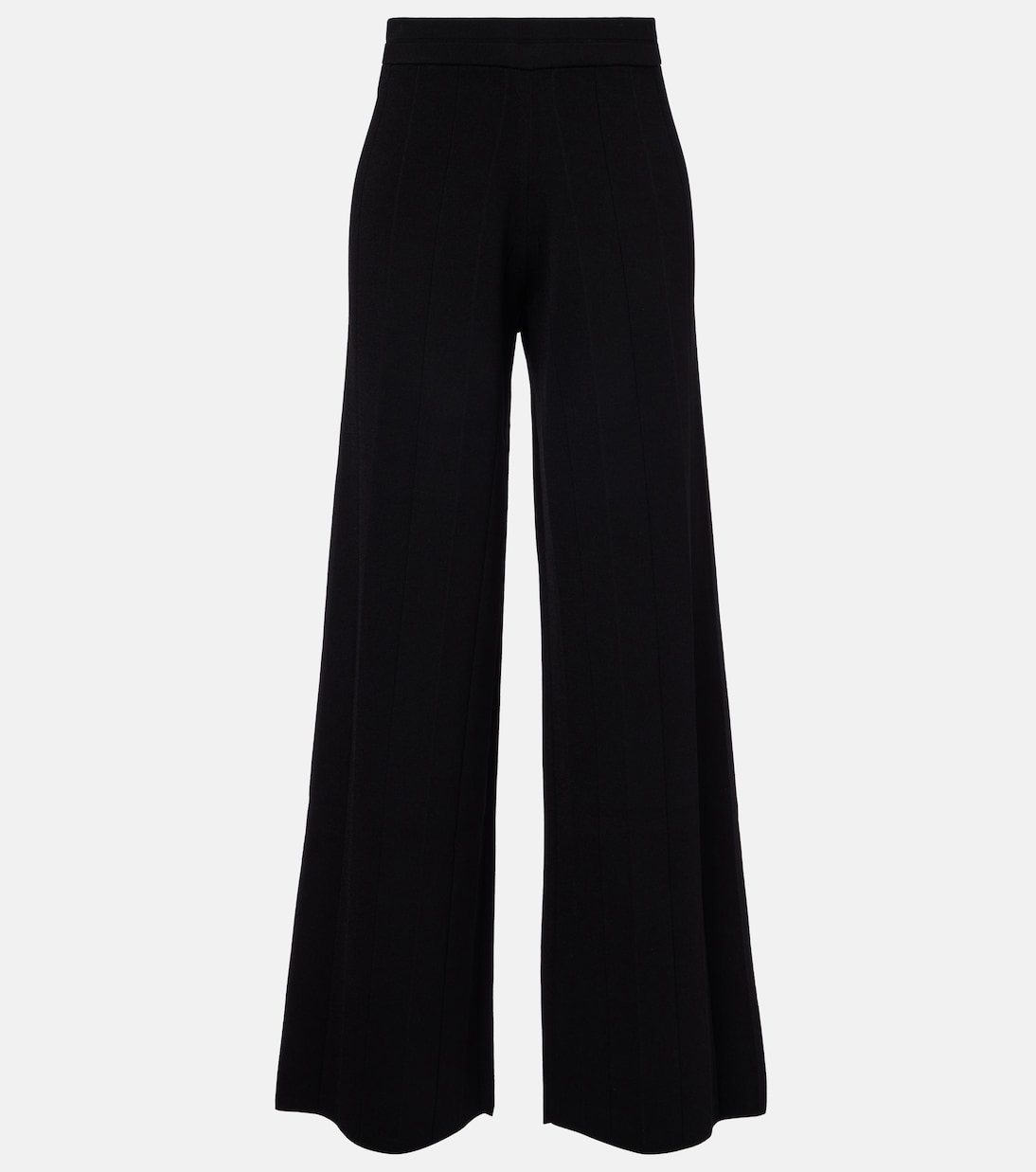 

Широкие брюки-клёш из крепа Lama Max Mara, черный