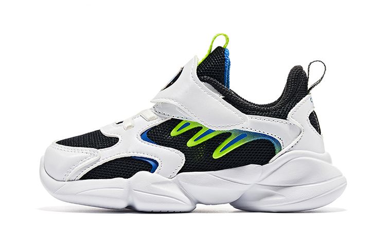 

ERKE KIDS Износостойкие дышащие низкие детские повседневные кроссовки Black White Kids'