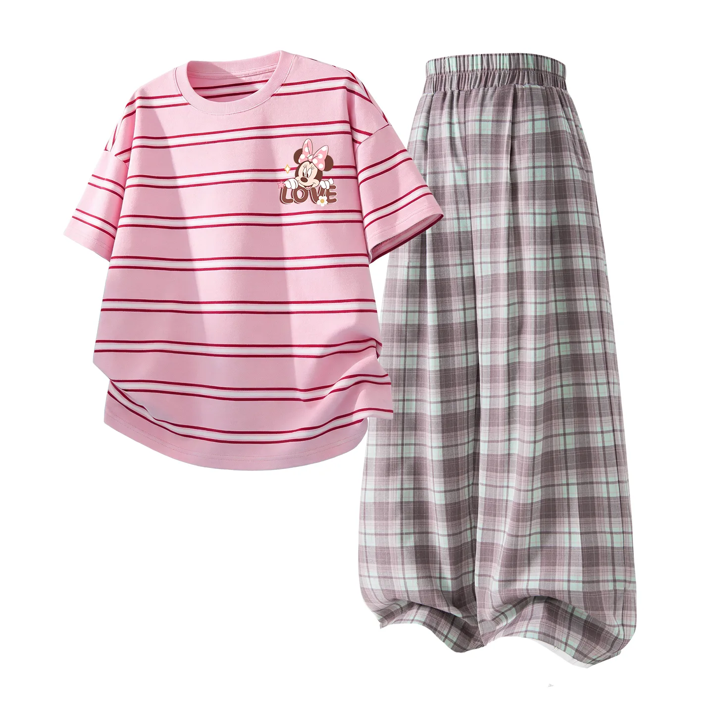 Детский спортивный комплект Casual Disney, Di Warm Flower K Pink Brown+Solid Pink