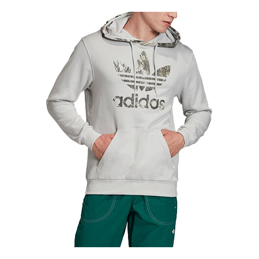 

Толстовка Men's adidas originals Camouflage Logo Printing Pullover Light Grey, серый
