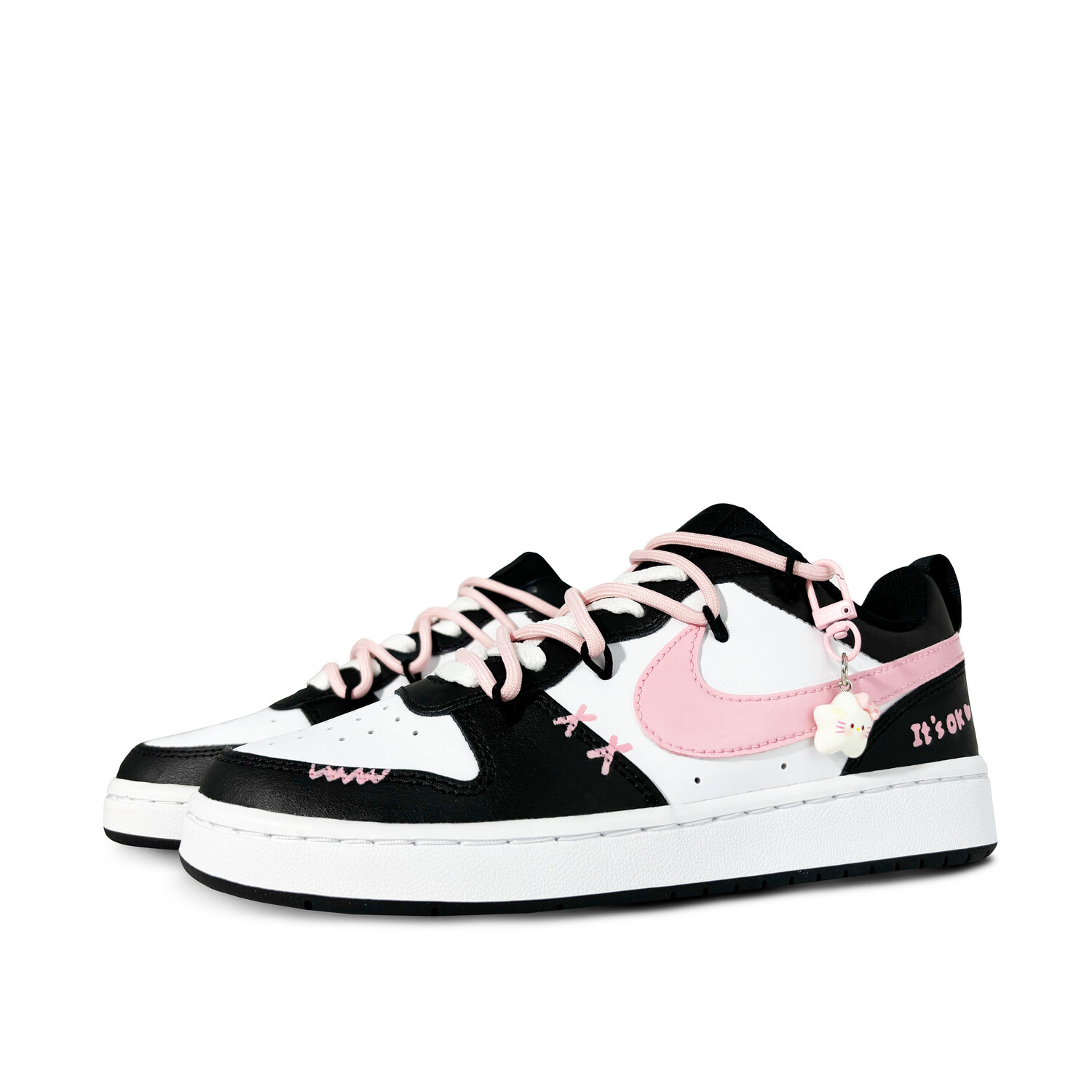 

Кроссовки Nike Court Borough Skateboard Shoes Women's Low-Top Pink, Черный, Кроссовки Nike Court Borough Skateboard Shoes Women's Low-Top Pink
