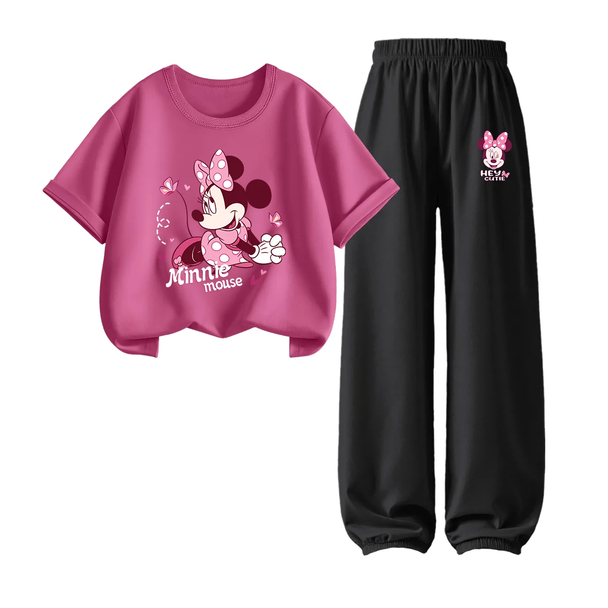 Детский спортивный костюм Casual для детей 3-7 лет Disney, Butterfly Berry Red+Dissonery K Black