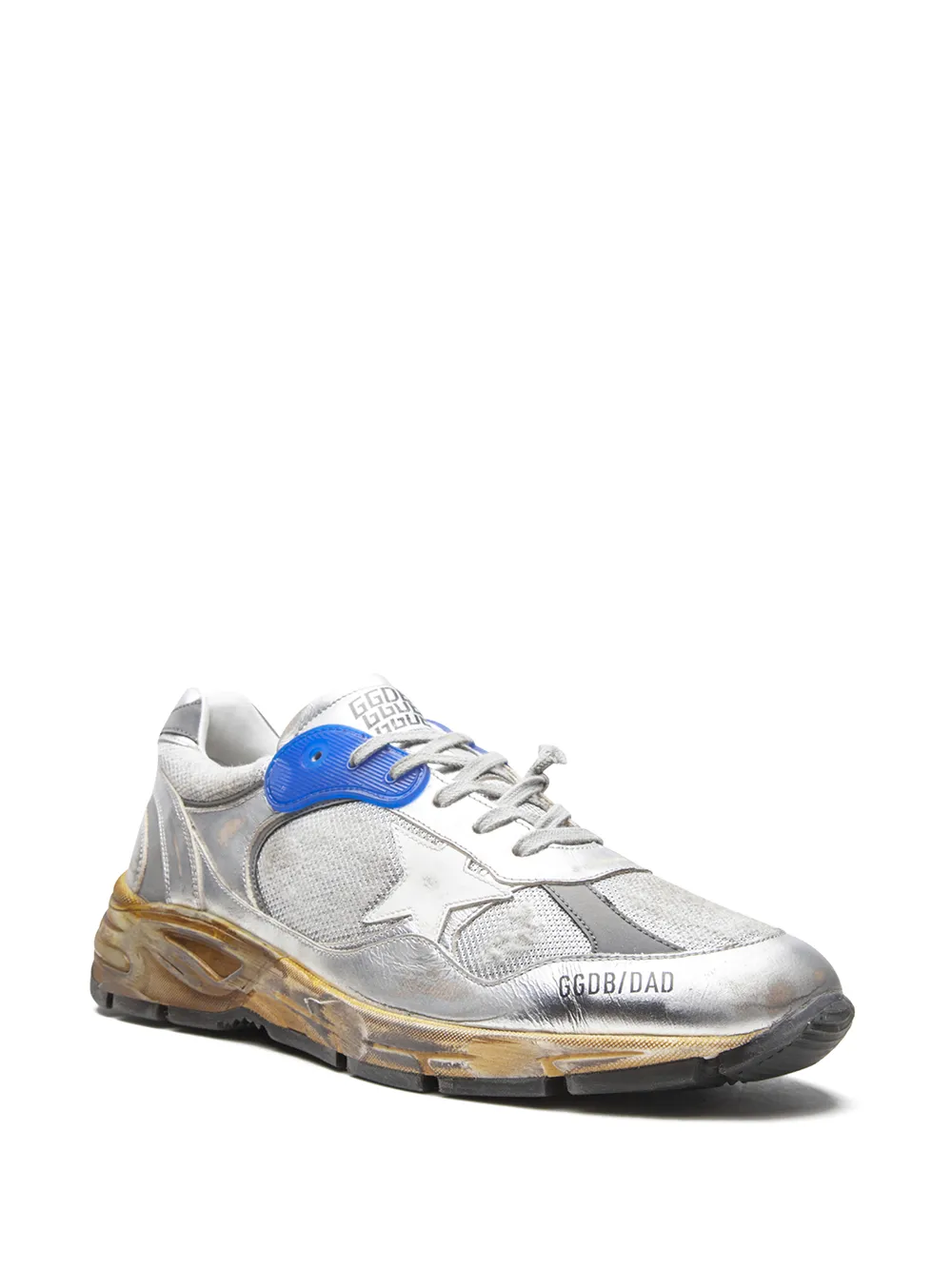 Кроссовки Running Dad Net GOLDEN GOOSE, серебряный — фото 2