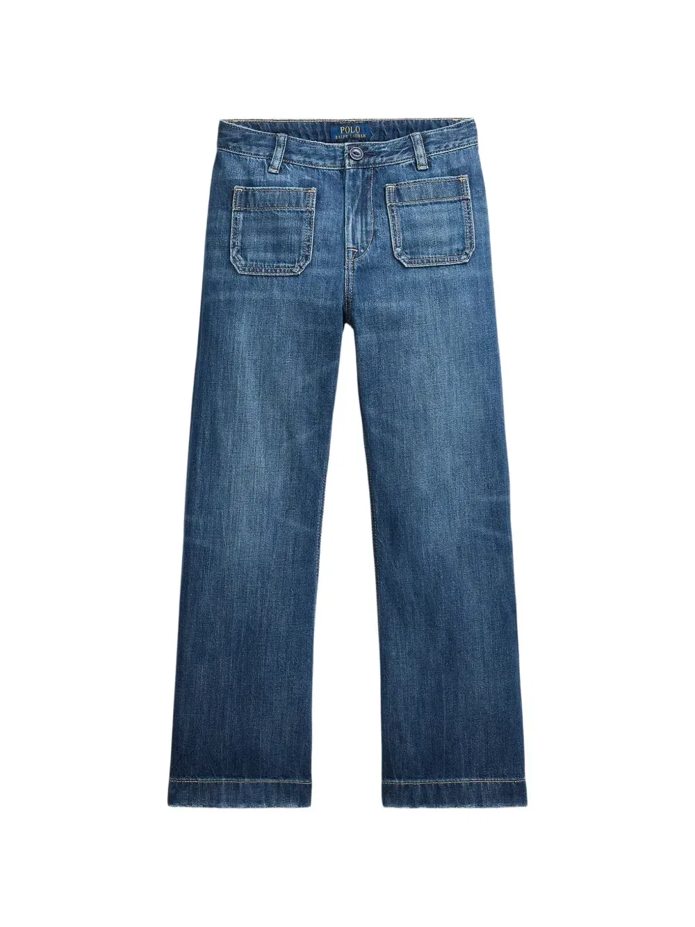 Джинсы с накладными карманами Polo Ralph Lauren Kids, синий