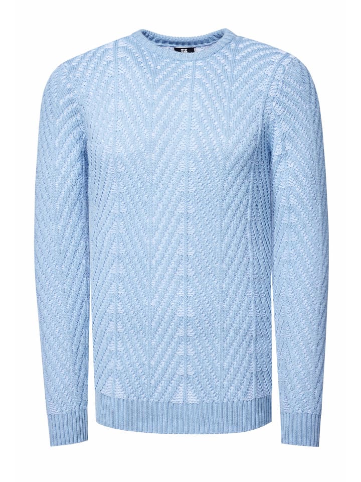 

Свитер толстой вязки с круглым вырезом светло-голубого цвета Rusty Neal