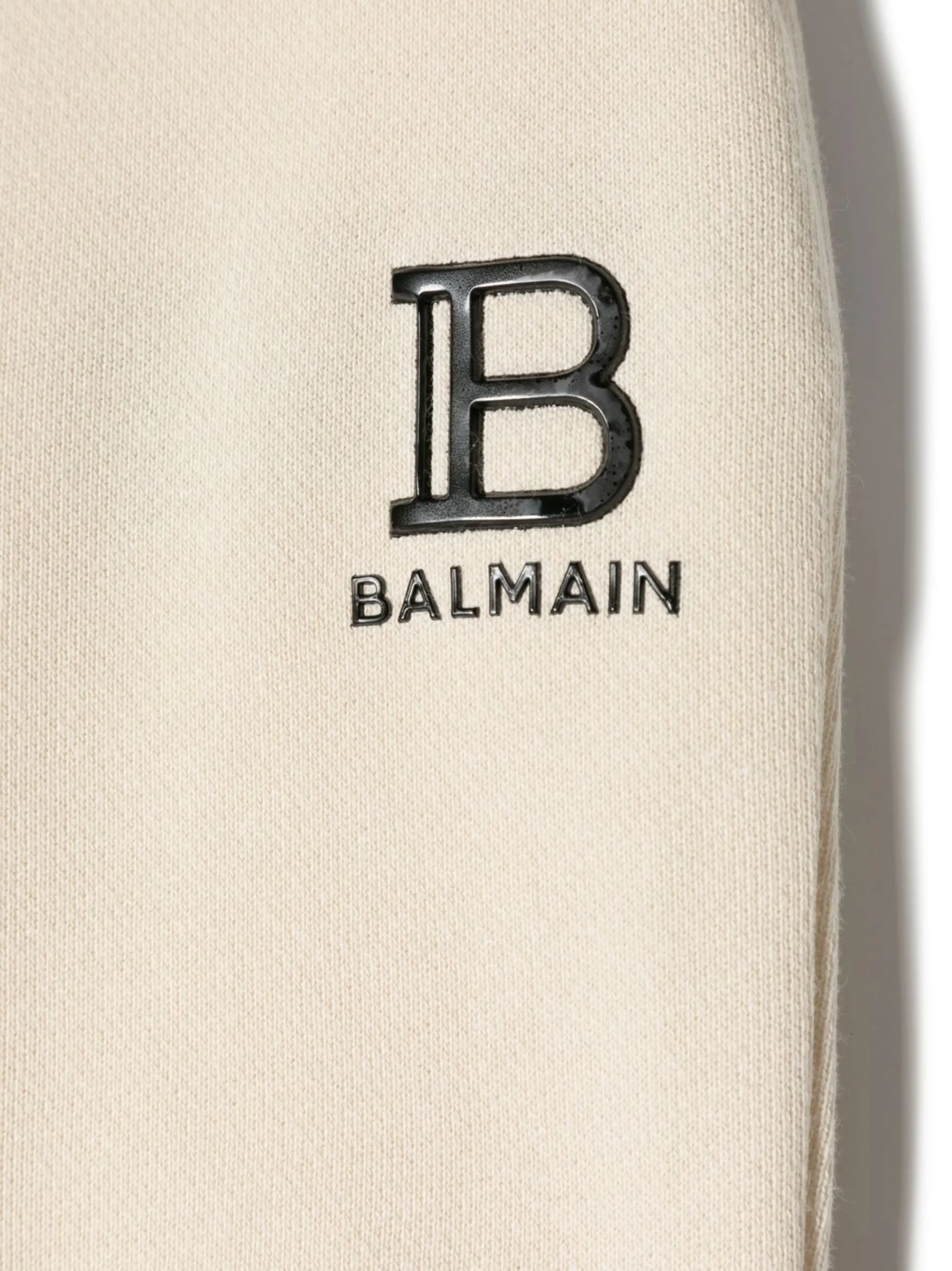 Спортивные брюки с логотипом Balmain Kids, нейтральный — фото 3