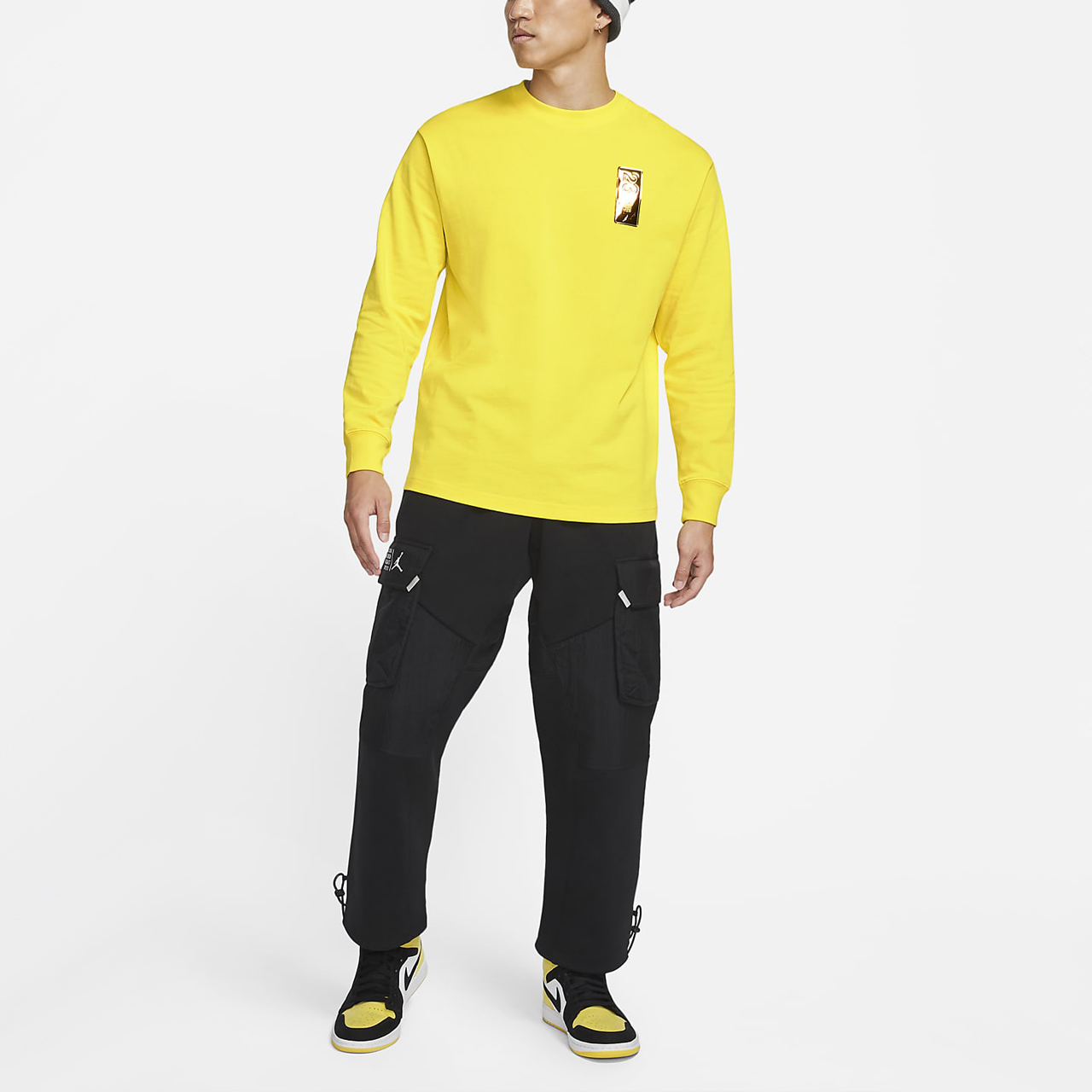 Футболка Air 23 Мужская Европейская Кожа Желтый Jordan, Oupiter Yellow — фото 4