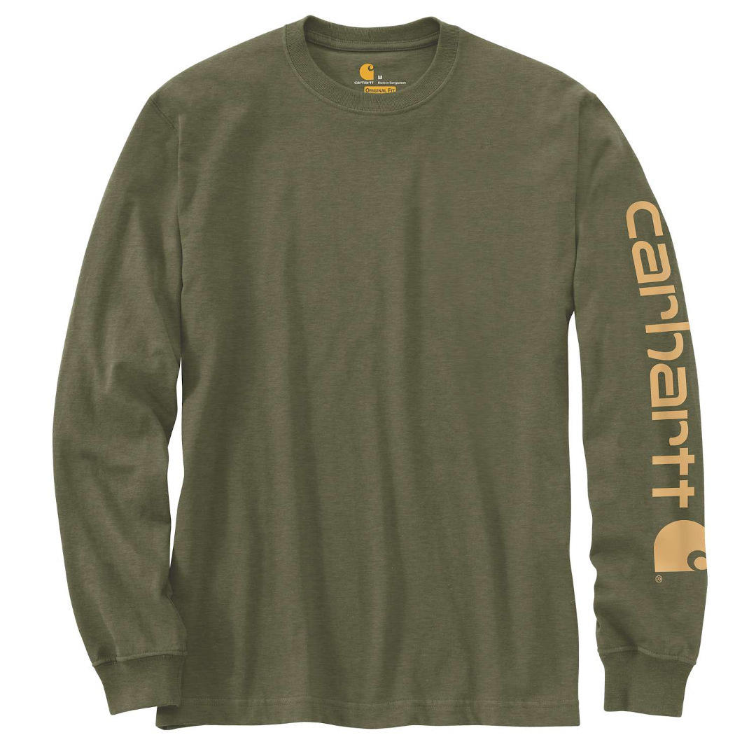 

Лонгслив Carhartt Logo Longsleeve, хаки