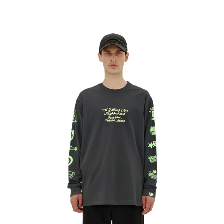 Футболка Neighborhood X BAPE X NBHD унисекс A Bathing Ape, черный — фото 2