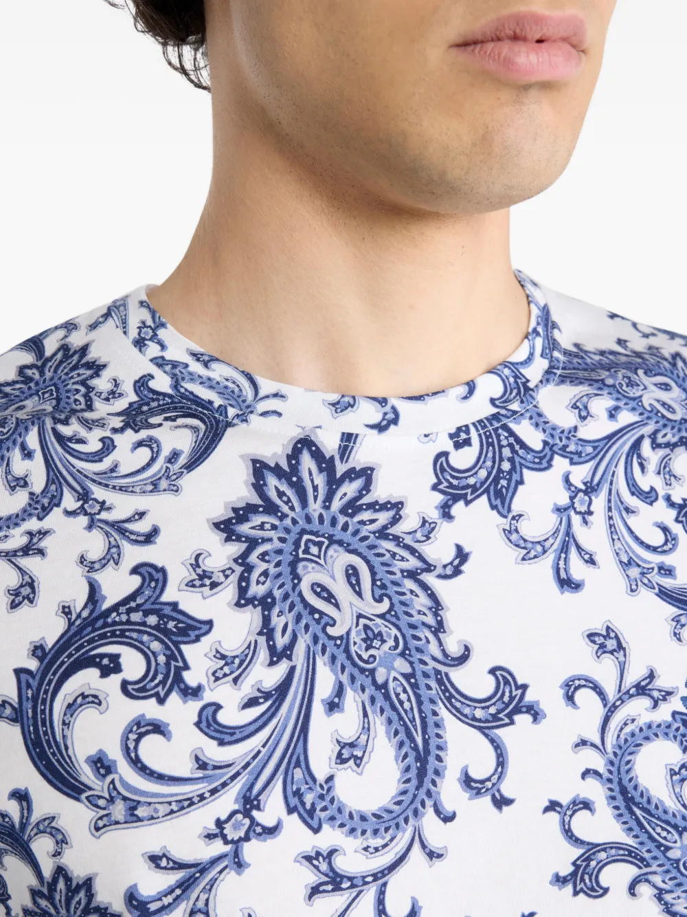 Футболка с узором "листья и пейсли" Etro, белый — фото 4