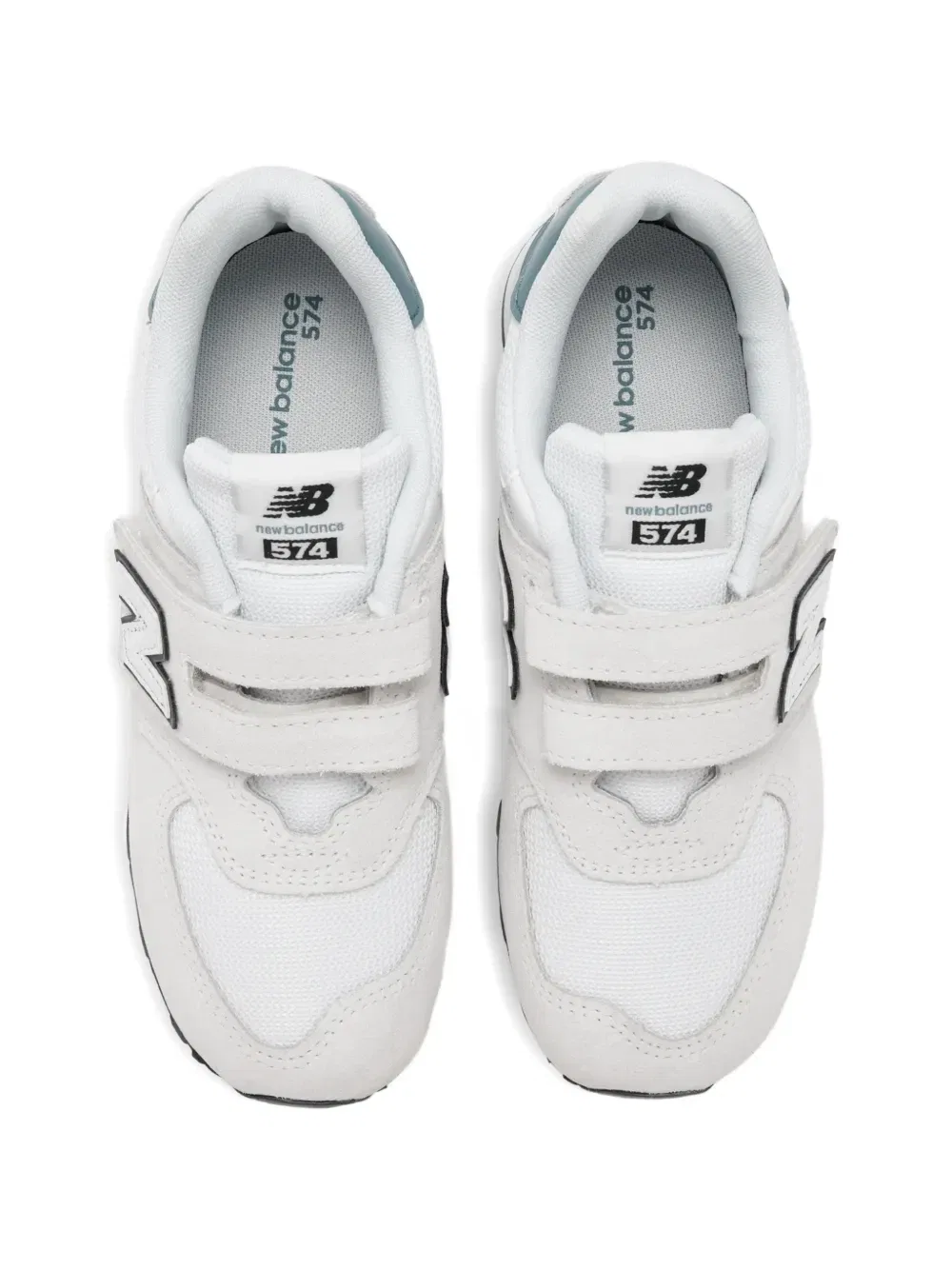 Кроссовки 574 New Balance Kids, белый — фото 3