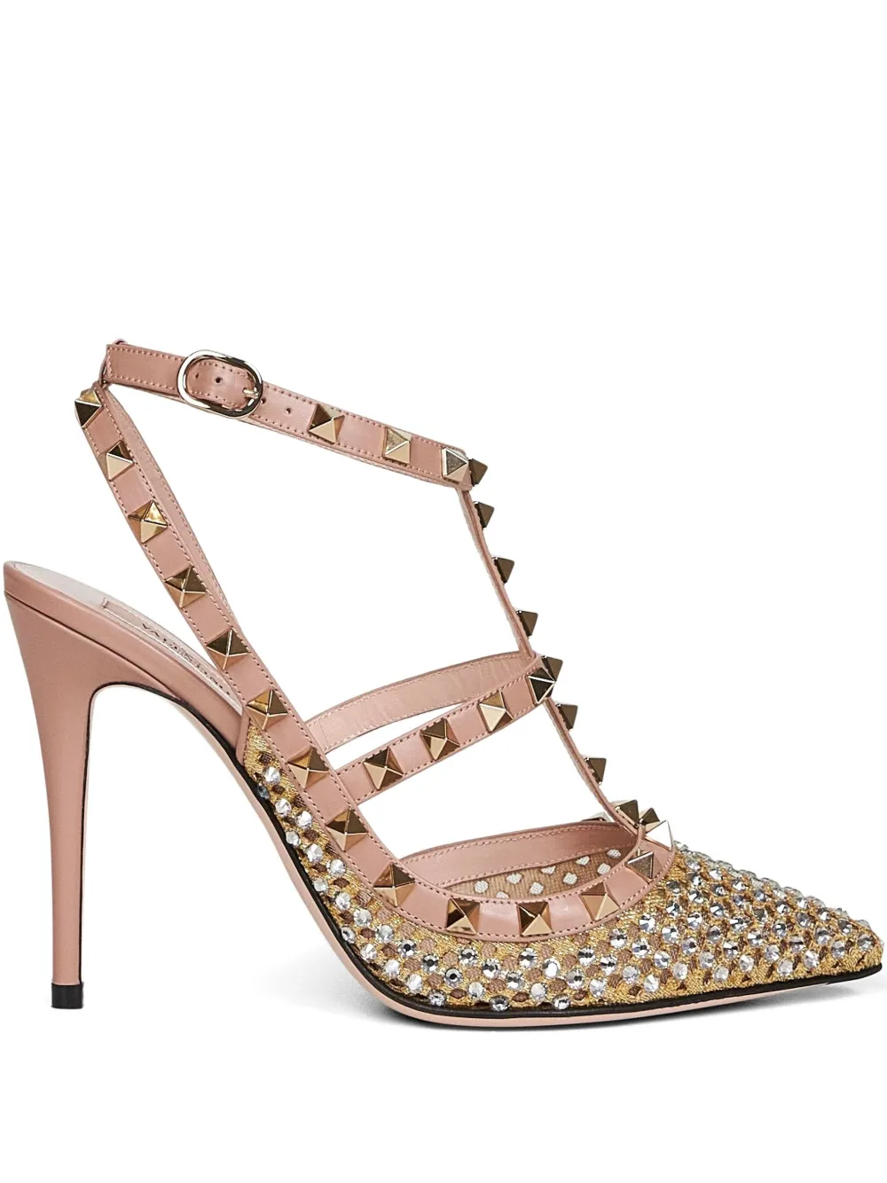 Туфли со стразами VALENTINO GARAVANI, розовый