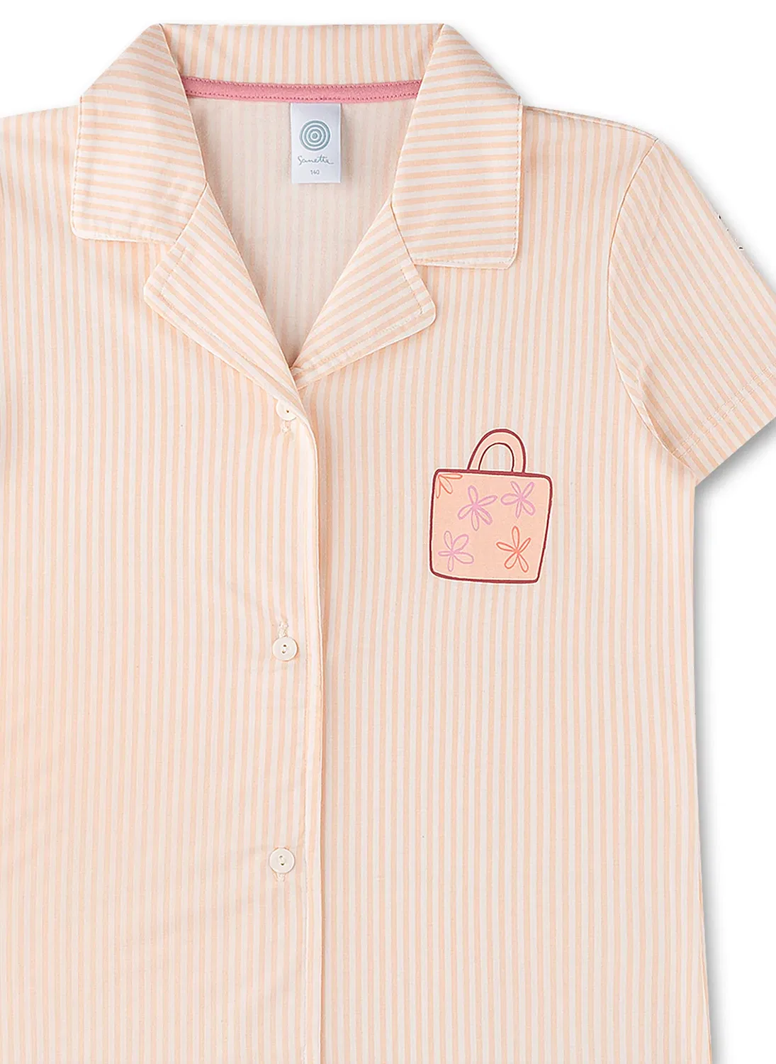 Ночная рубашка в полоску Sanetta, оранжевый — фото 3